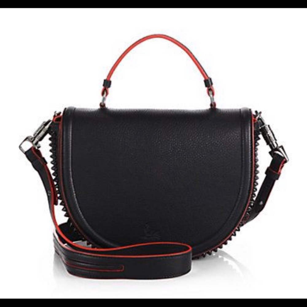 NWT Louboutin Panettone Messenger Calf Spikes Bag